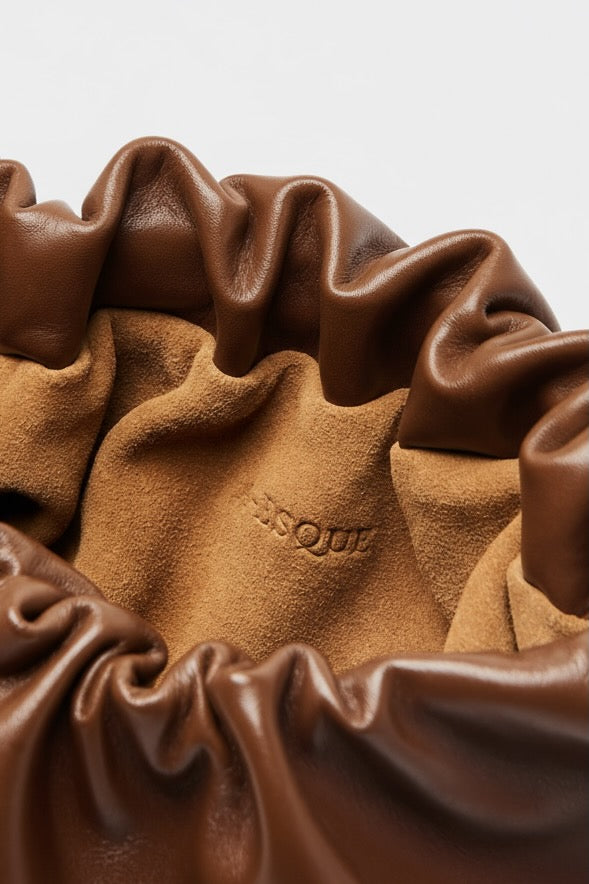 Midi Puffa in Smooth Chestnut