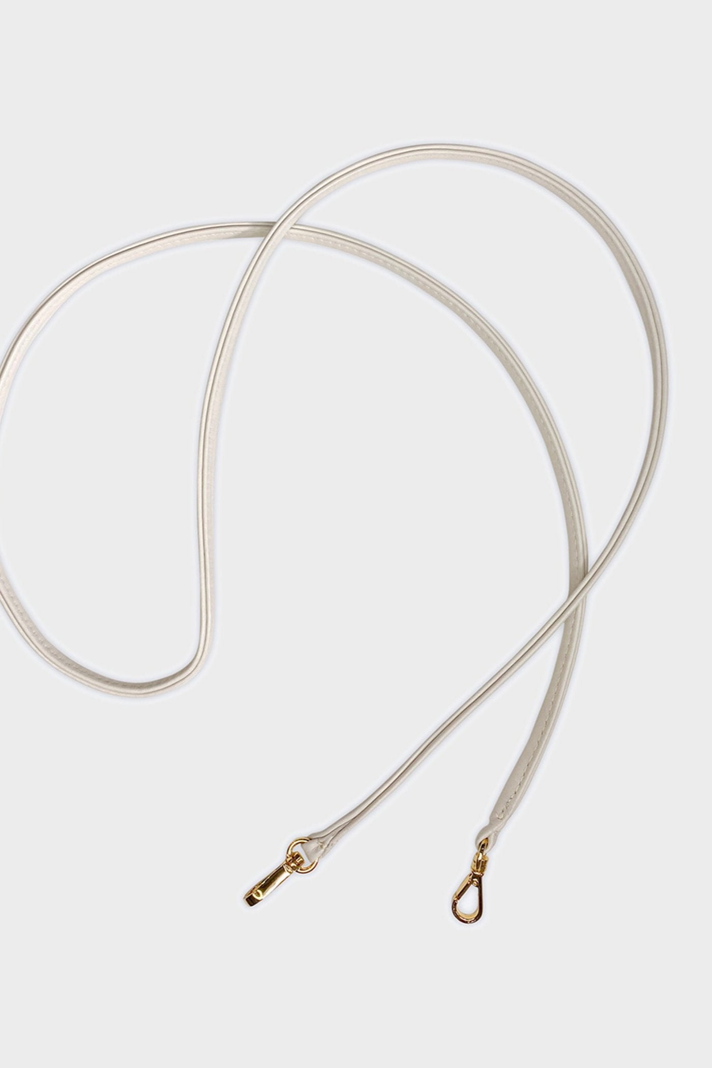 Fine Long Leather Strap Smooth Off White