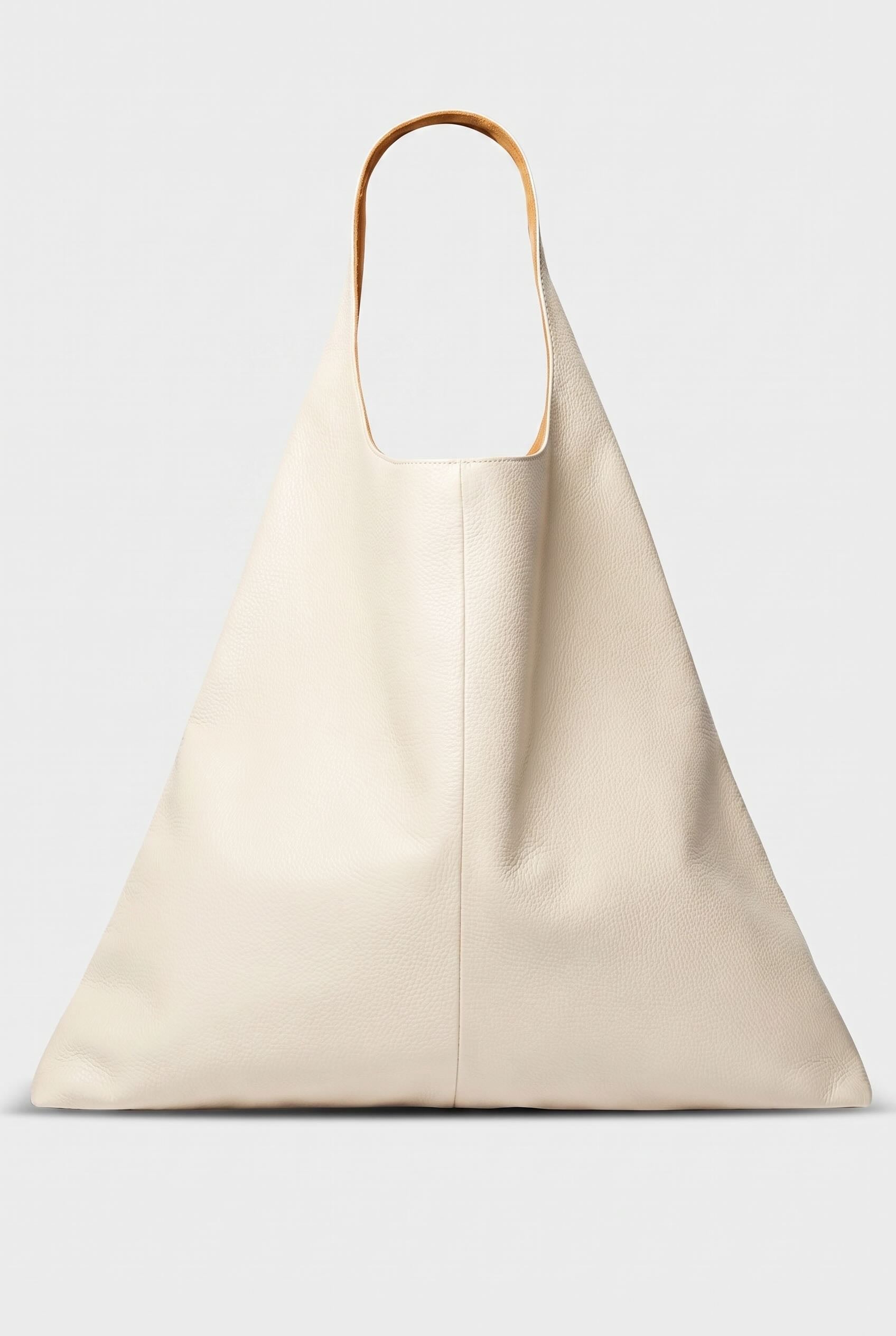 Large Reversible Lightning Sack in Grain White Wash and Suede Tan