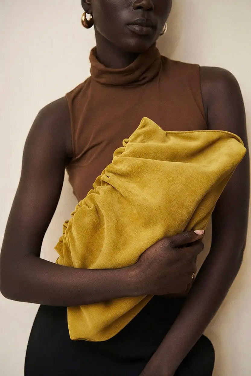 Cloud Bag in Suede Ochre