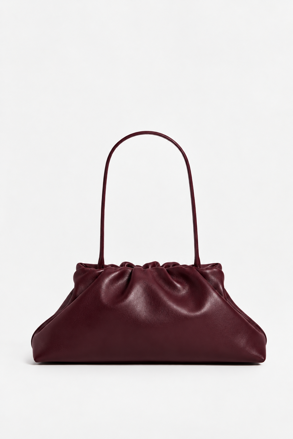 Midi Cloud Bag in Smooth Burgundy