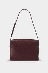 Barrel Shoulder Bag in Grain Burgundy