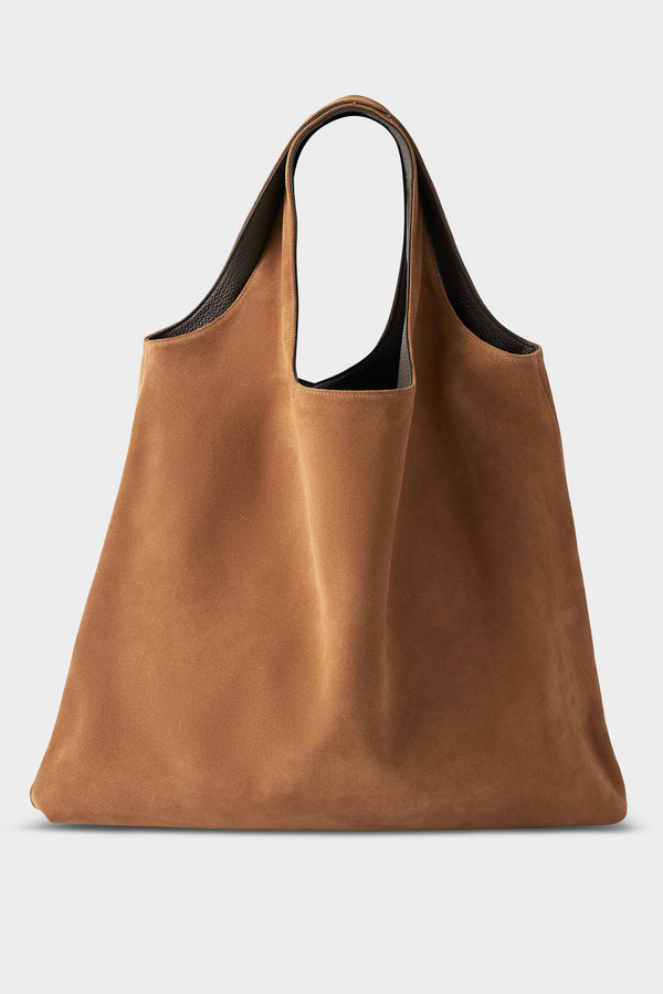 Reversible Sack Tote II in Grain Dark Brown