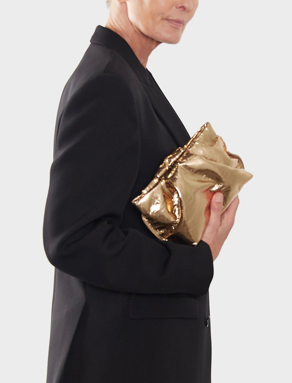 Fold Clutch Mini in Metallic Gold