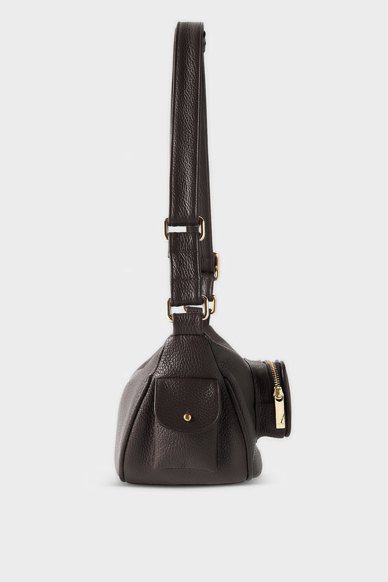 Pocket Rocket Hobo in Grain Dark Brown