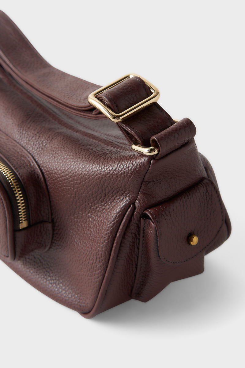 Pocket Rocket Hobo in Grain Burgundy