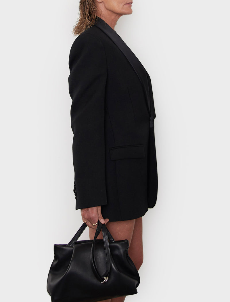 Fold Clutch Bag - Smooth Black | A-ESQUE