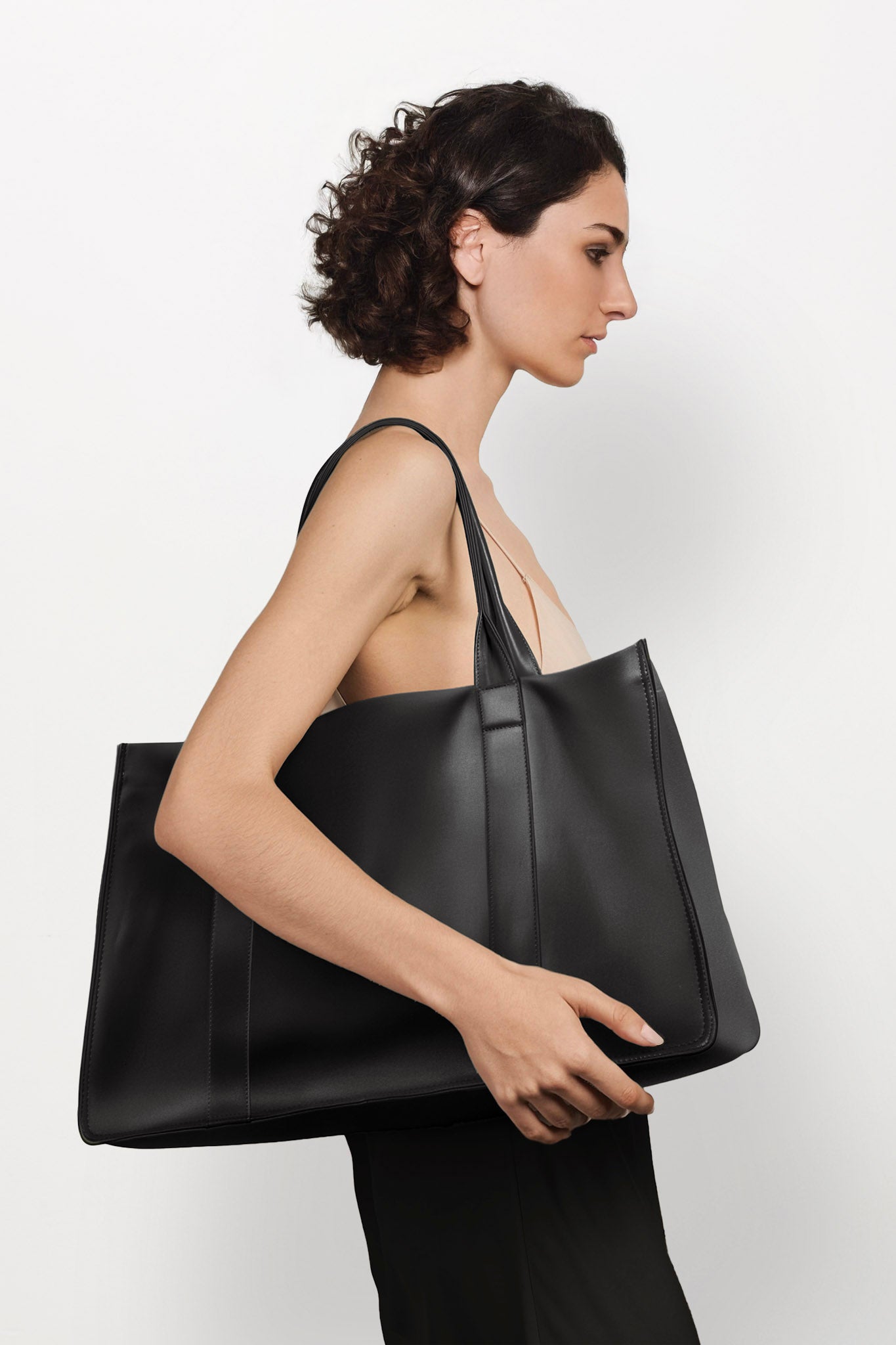 Original Grocer Tote Bag in Smooth Black
