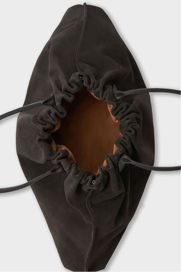 Big Cloud Shoulder Bag in Suede Dark Brown