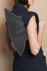 Mini Cloud Clutch in Suede Dark Brown
