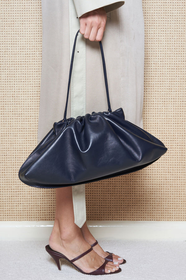 Cloud Clutch Bag in Smooth Navy