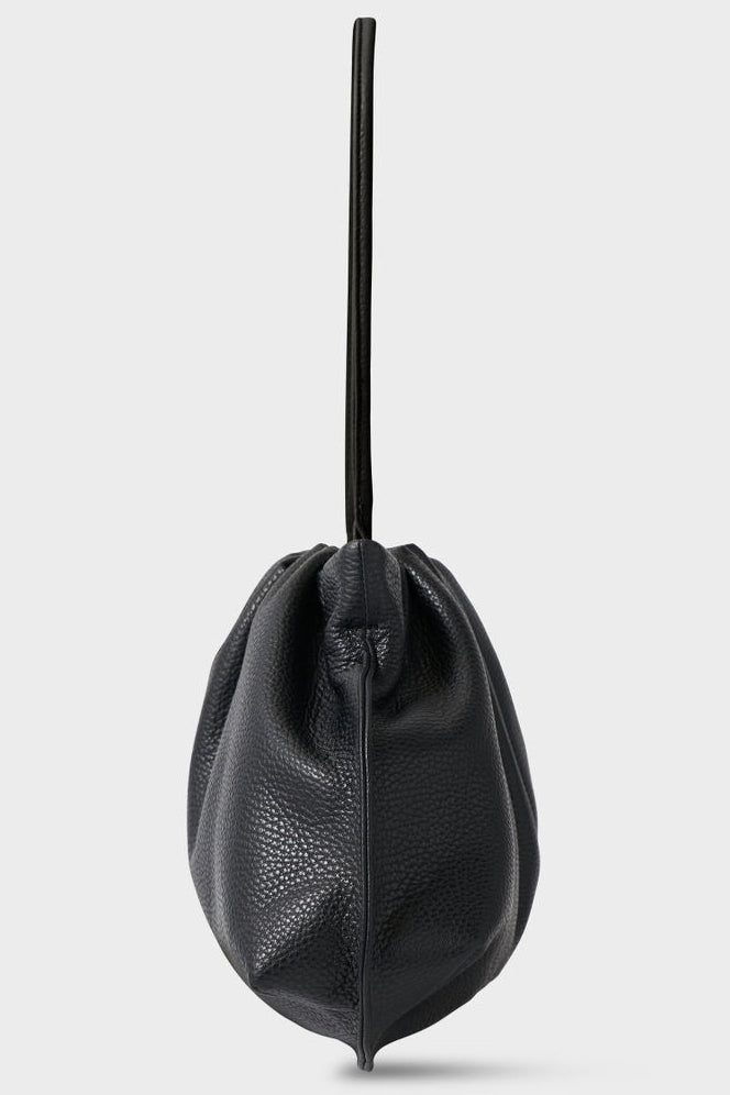 Cloud Clutch Bag in Grain Black