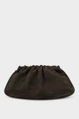 Suede Cloud Bag in Dark Brown