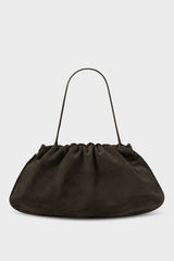 Suede Cloud Bag in Dark Brown