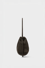 Cloud Clutch Bag in Suede Dark Brown