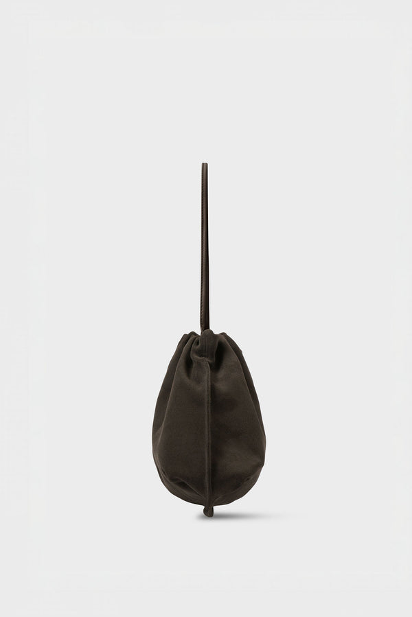 Cloud Clutch Bag in Suede Dark Brown