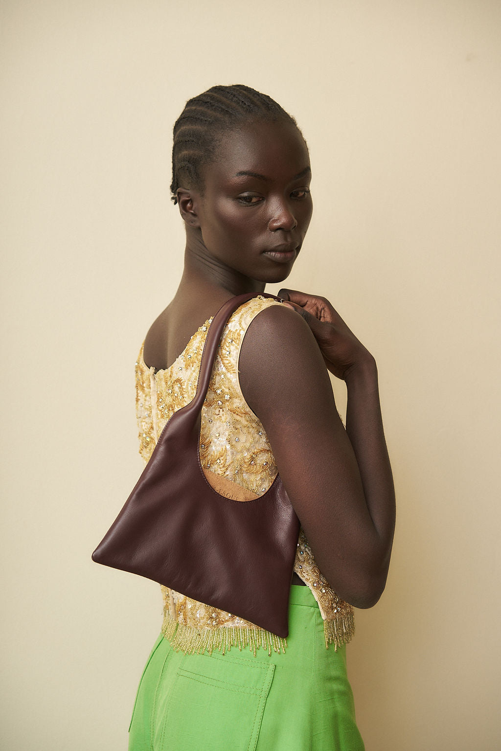 Triangle Sleeve Small in Smooth Burgundy