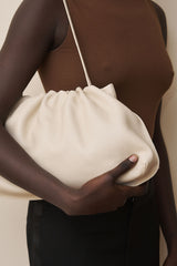 Cloud Clutch Bag in Grain White Wash
