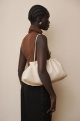 Cloud Clutch Bag in Grain White Wash