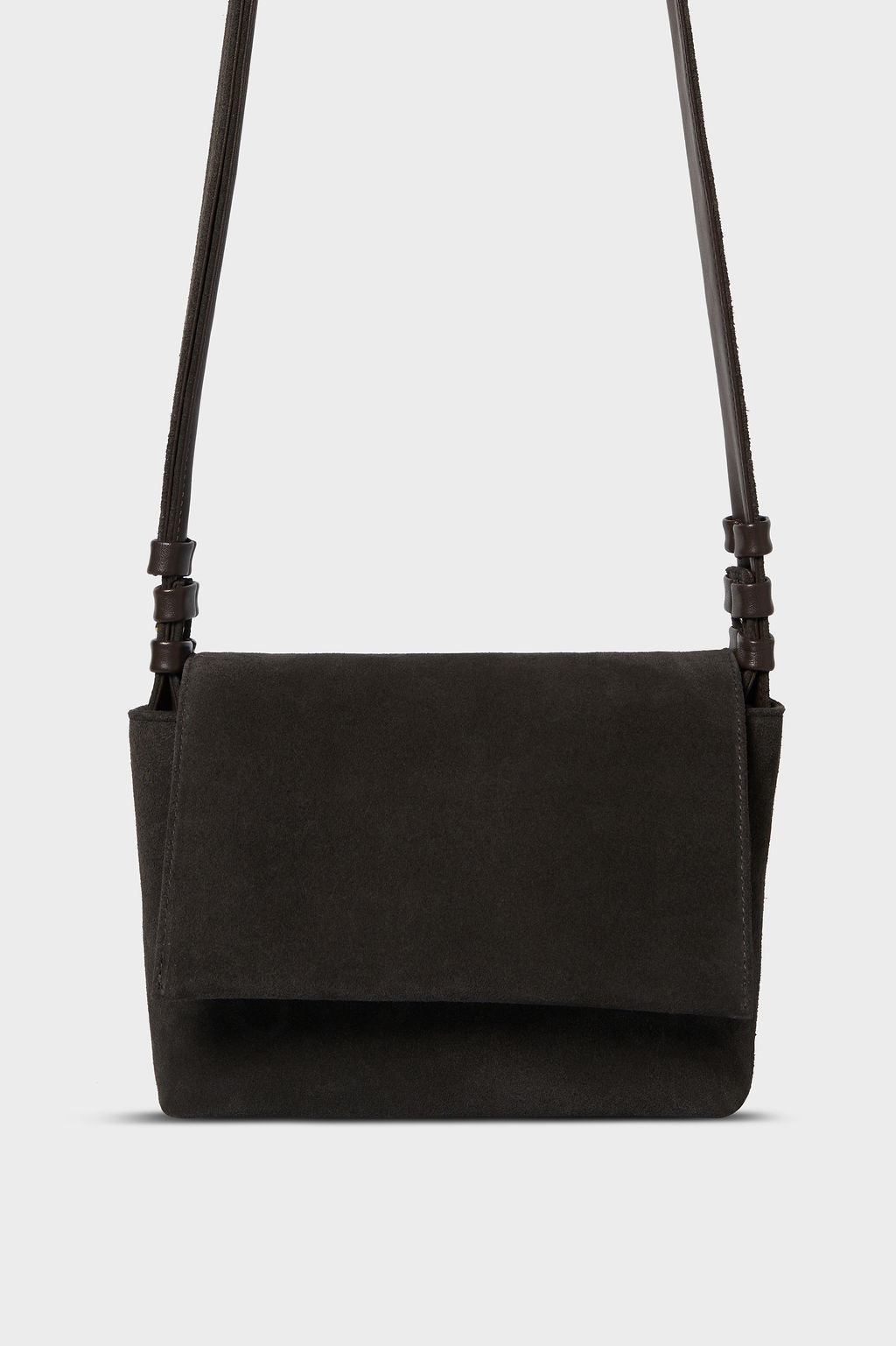 Encase Satchel in Suede Brown