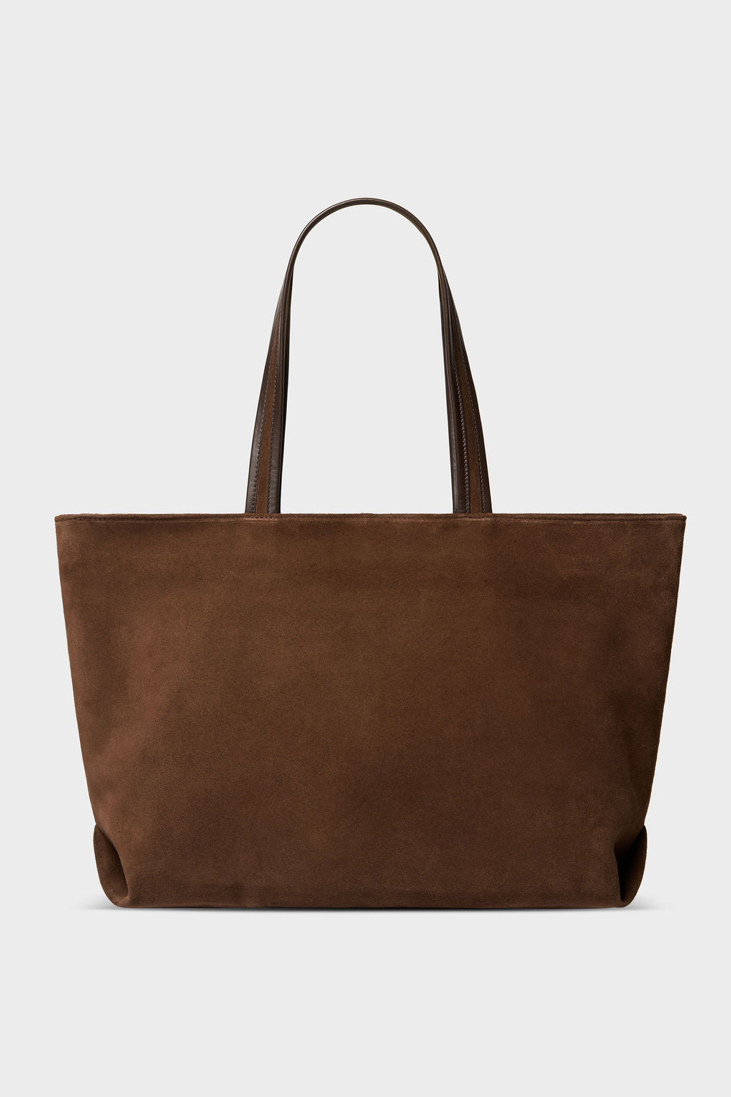 Simple Fold Tote in Suede Chestnut