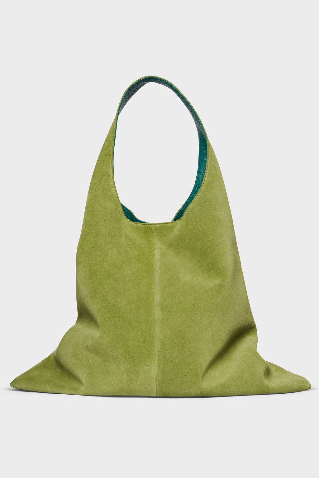 Large Reversible Lightning Sack in Suede Matcha