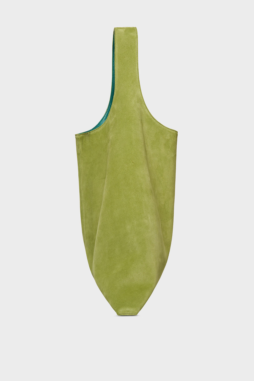 Large Reversible Lightning Sack in Suede Matcha