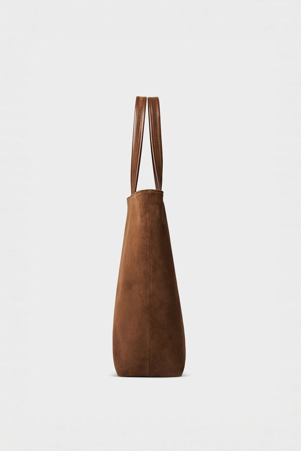 Tall Simple Tote in Suede Chestnut