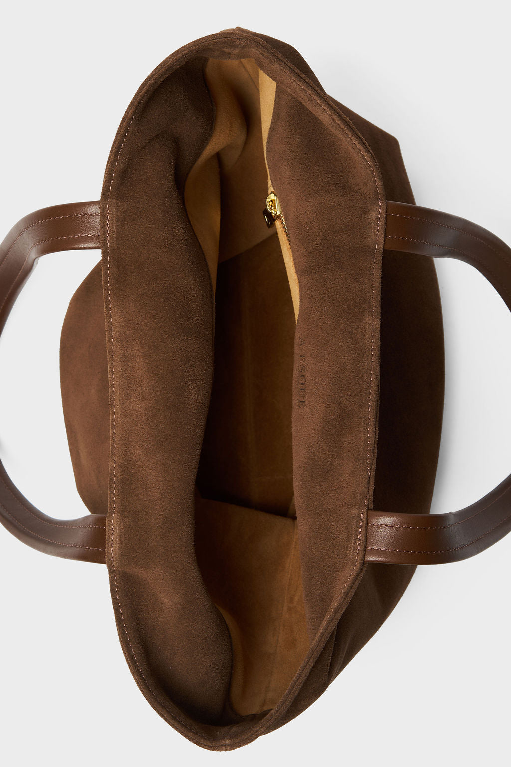 Tall Simple Tote in Suede Chestnut