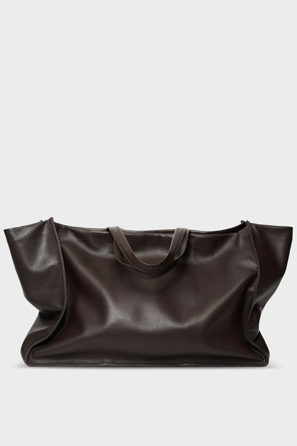 Jumbo Deluxe Tote Bag in Grain Dark Brown