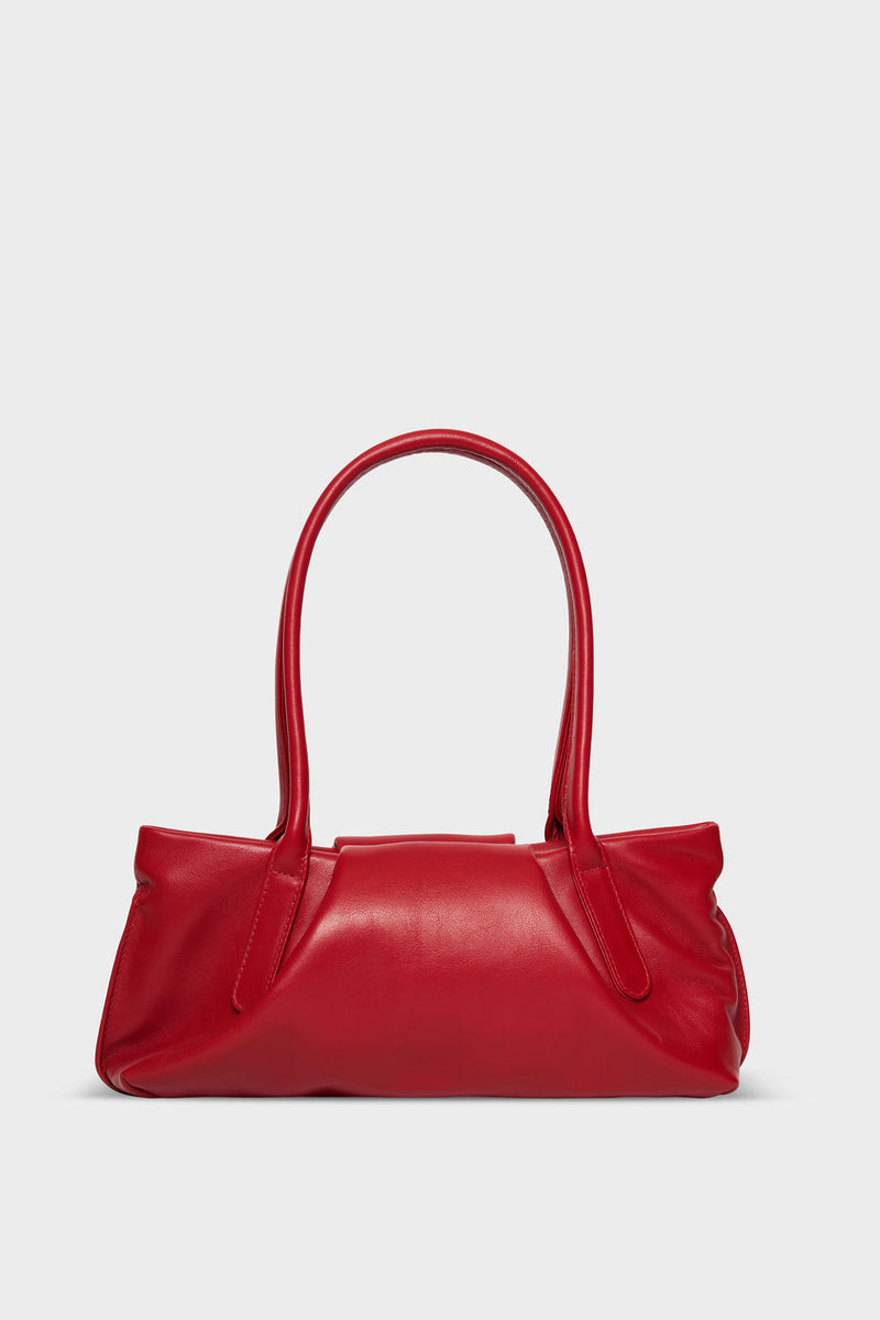Fold Shoulder Bag in Smooth Red