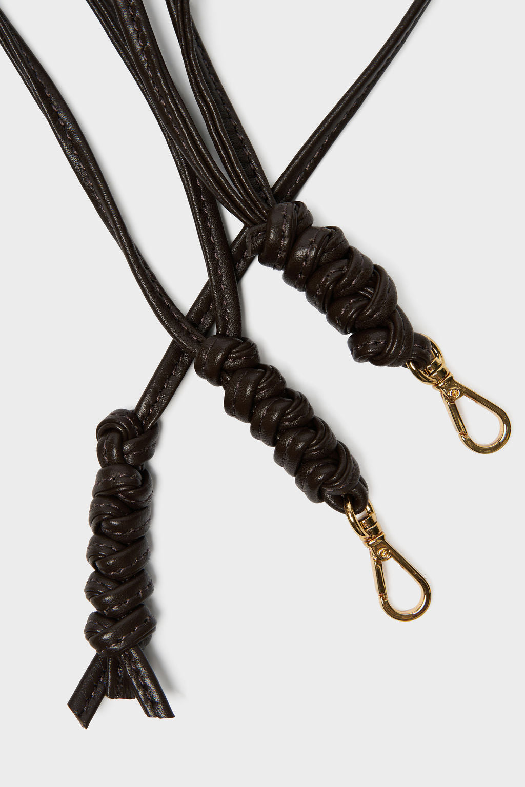 Braided Strap in Smooth Dark Brown