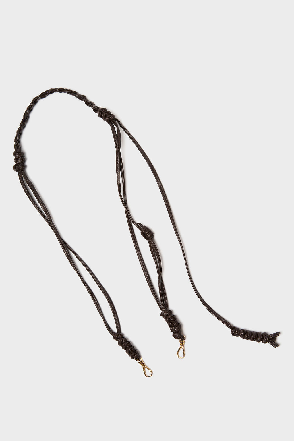 Braided Strap in Smooth Dark Brown