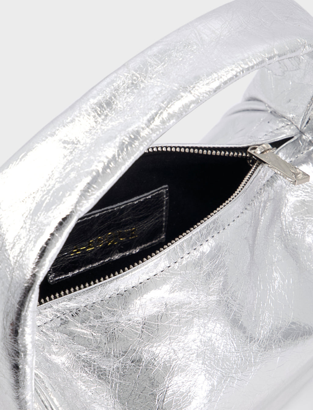 Mini Halo Bag in Metallic Silver