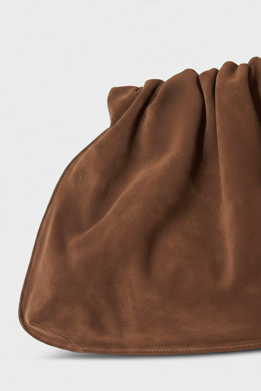 Suede Cloud Bag in Chestnut