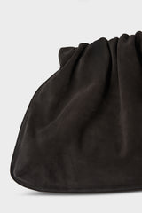 Suede Cloud Bag in Dark Brown