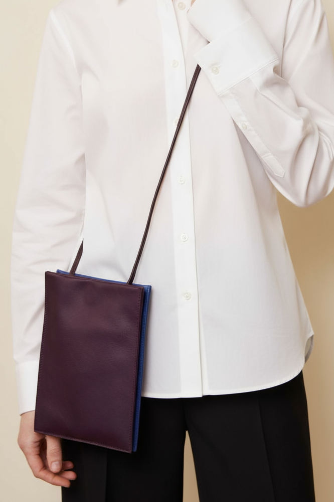 Flat Bag in Cobalt Blue and Purple