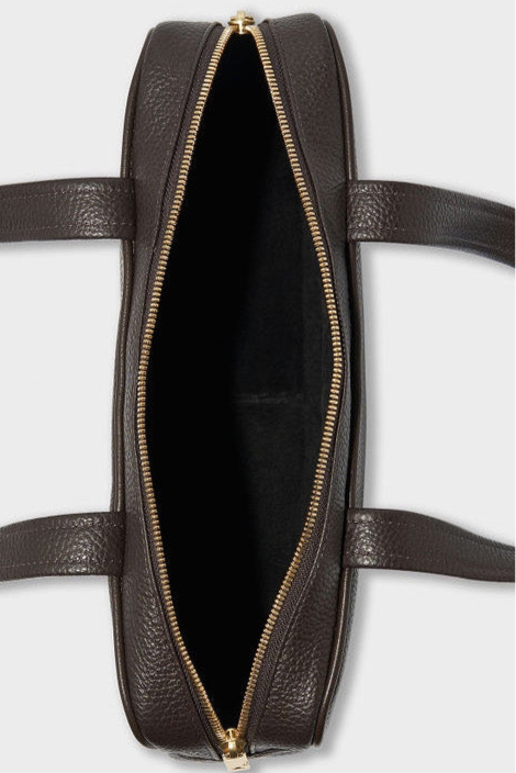 Barry Shoulder Bag in Grain Dark Brown