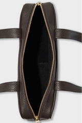 Barry Shoulder Bag in Grain Dark Brown