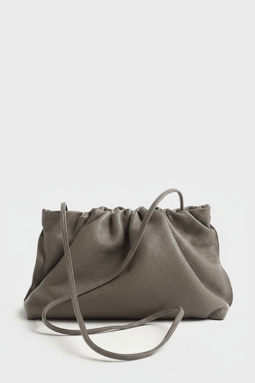 Puffa Clutch in Grain Elephant