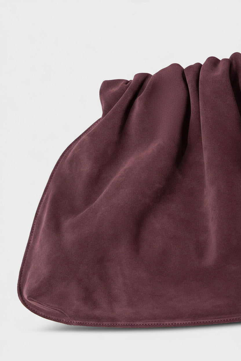 Suede Cloud Bag in Plum