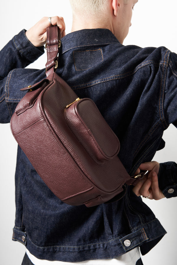 Pocket Rocket Hobo in Grain Burgundy