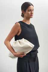 Cloud Clutch Bag in Smooth Off White