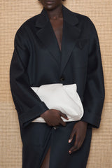 Fold Clutch in Smooth Off White