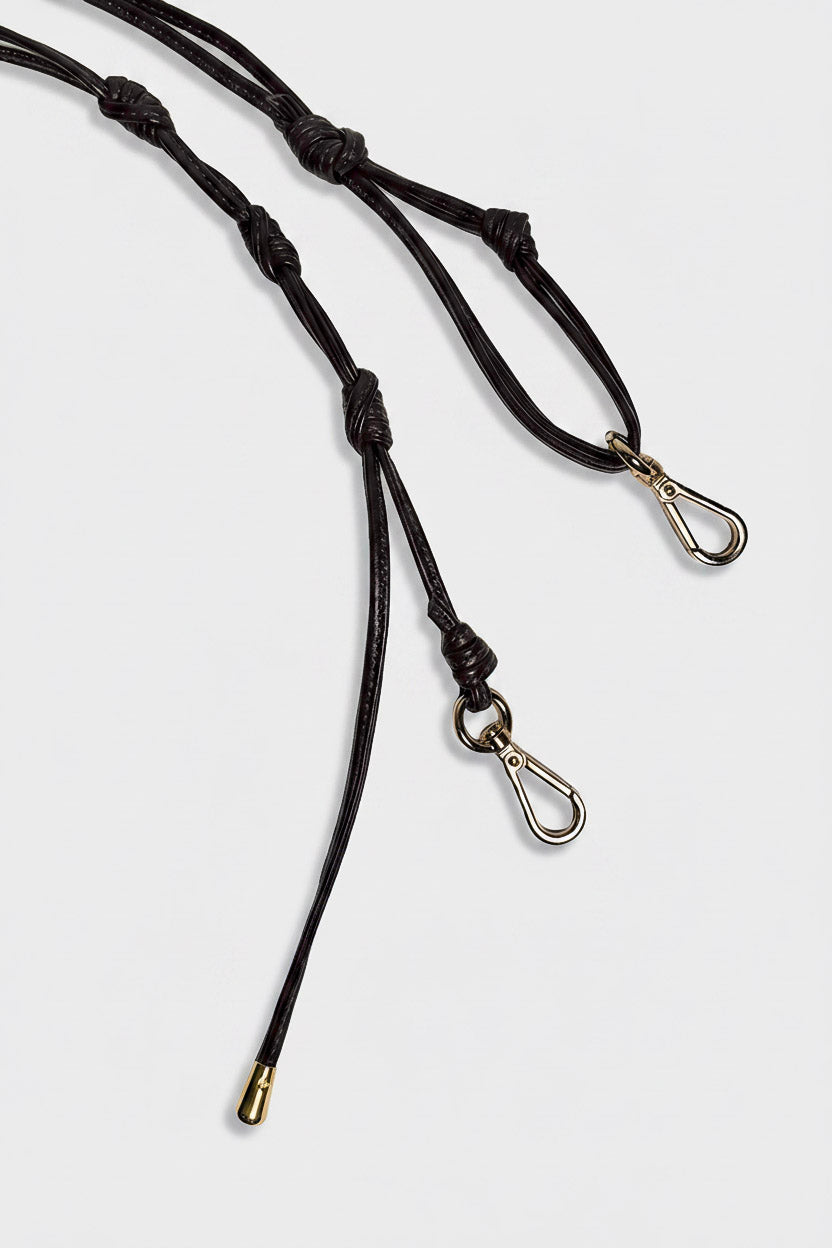Adjustable Knot Strap in Smooth Black