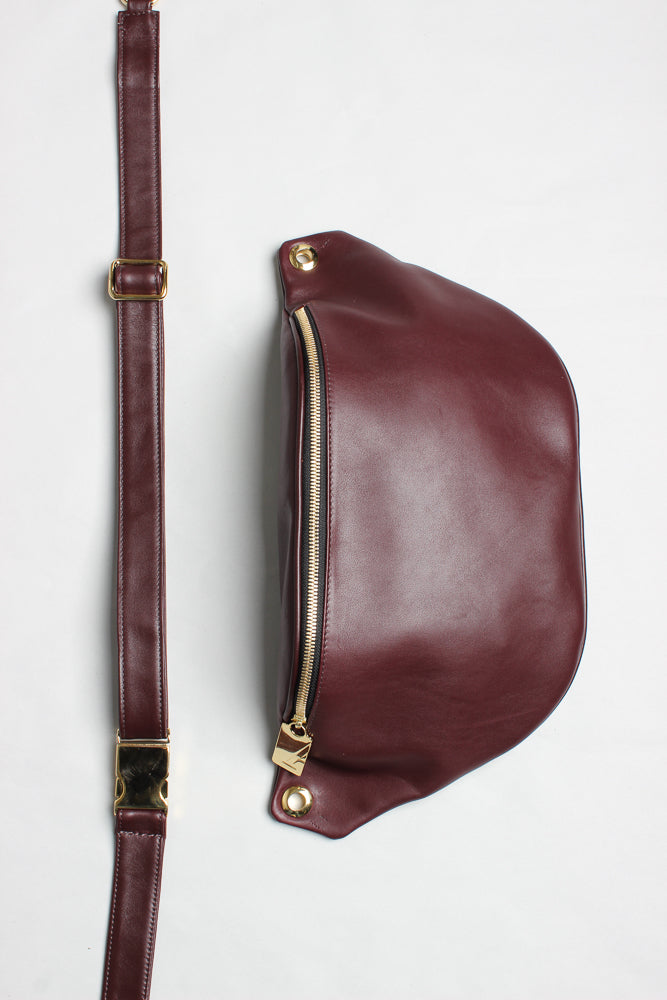 Creators Crescent Bum Bag in Smooth Burgundy