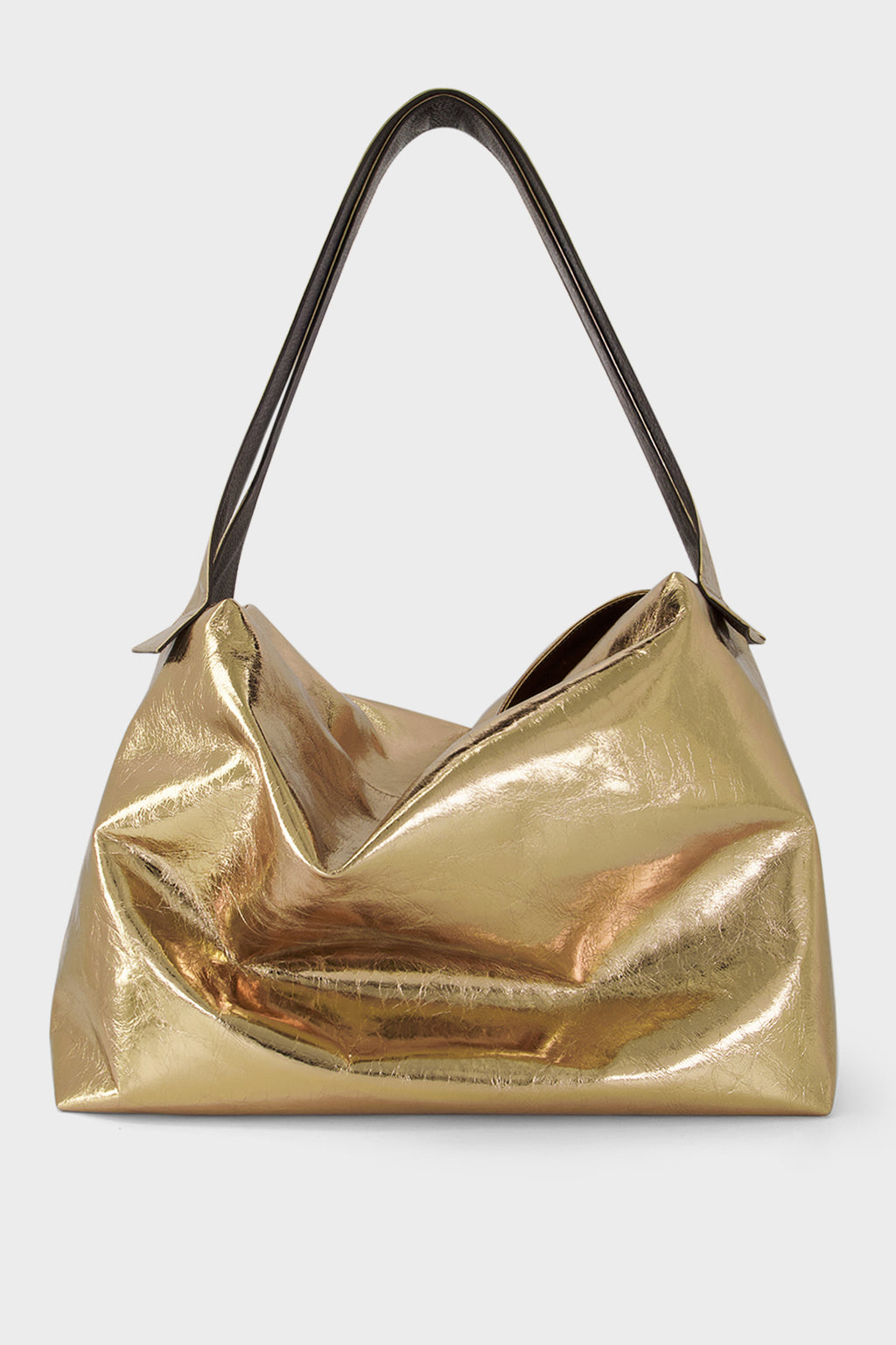 Big Day Shoulder Bag in Metallic Gold