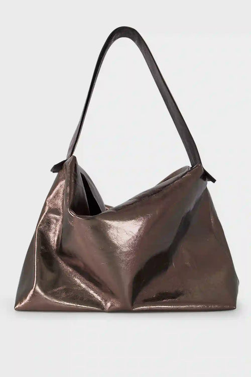 Big Day Shoulder Bag in Metallic Brown