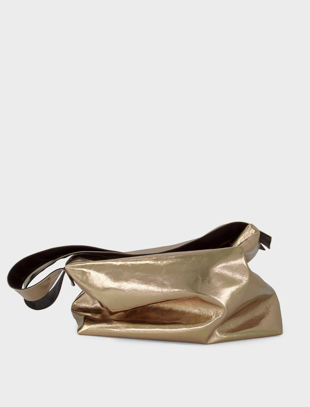 Big Day Shoulder Bag in Metallic Gold