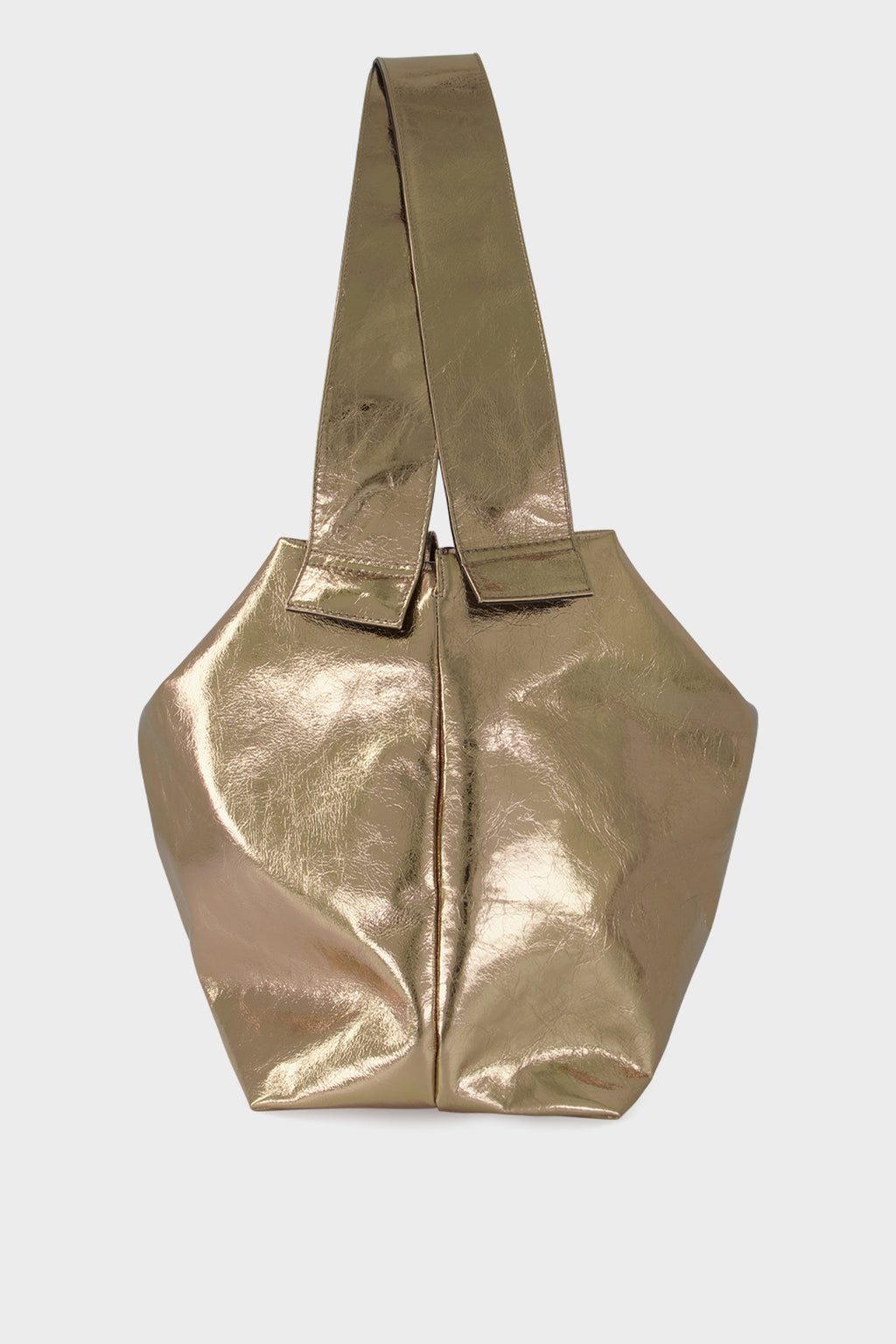 Big Day Shoulder Bag in Metallic Gold